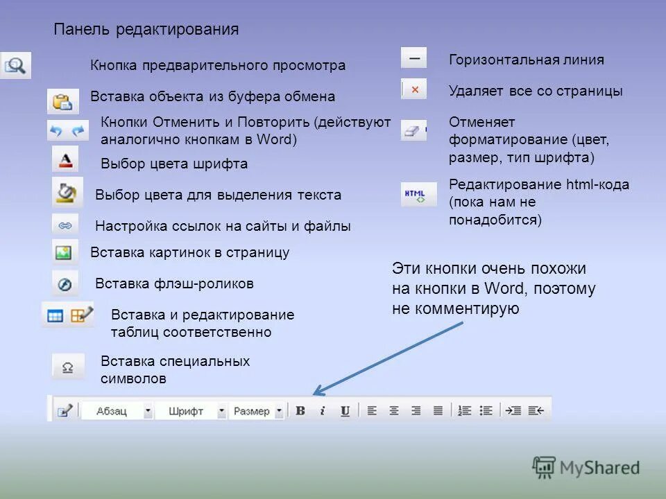 Панель редактирования. Кнопки в Ворде. Панель Word. Вставка переключатель в Ворде.