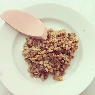Гречка с колбасой