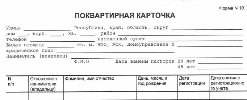 9, 10 форма поквартирная карточка. ф10 поквартирная карточка. ф10 поквартирная карточка. образец поквартирной карточки форма 10. выписка из поквартирной карточки форма 10.