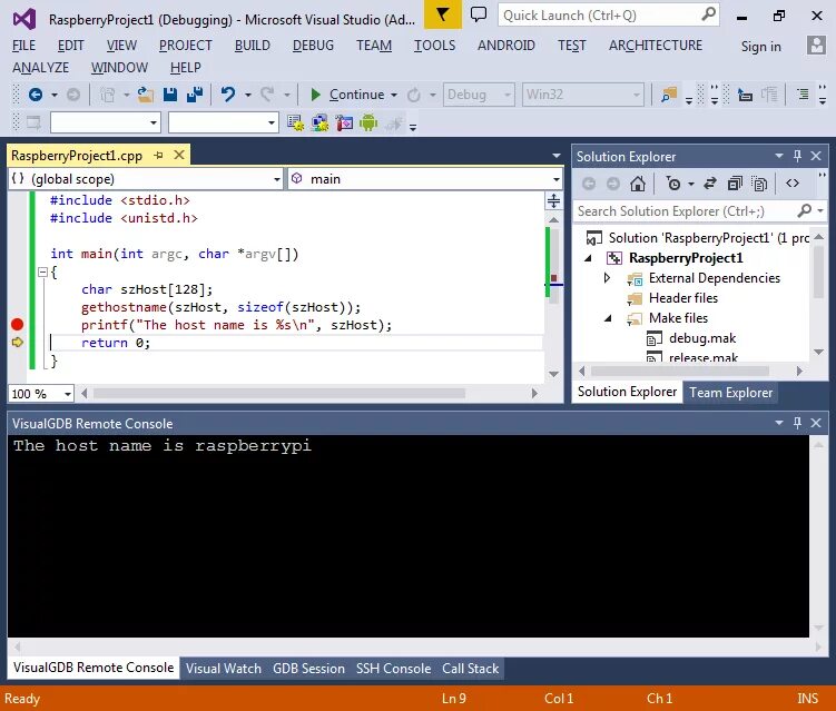 Project a debugging