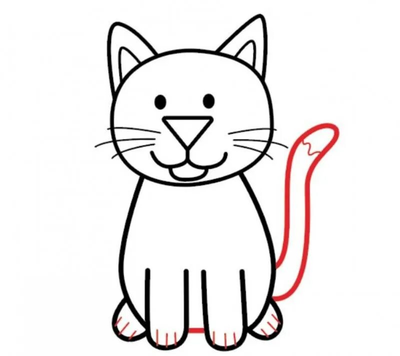 Как просто нарисовать кошку