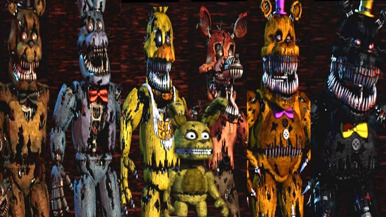 Кошмарные аниматроники из фнаф 4. FNAF 4 АНИМАТРОНИКИ. FNAF 4 кошмар АНИМАТРОНИКИ. ФНАФ 4 персонажи.