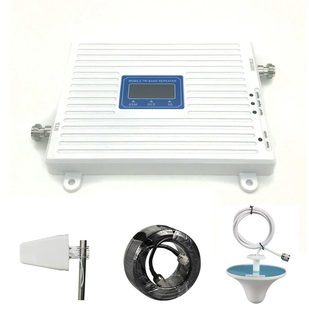 Репитер gsm сигнала 3g 4g. Mobile tri band. Signal booster kit 2g/3g/lte 4g. Репитер трехдиапазонный 900/1800/2100. Mobile tri band.