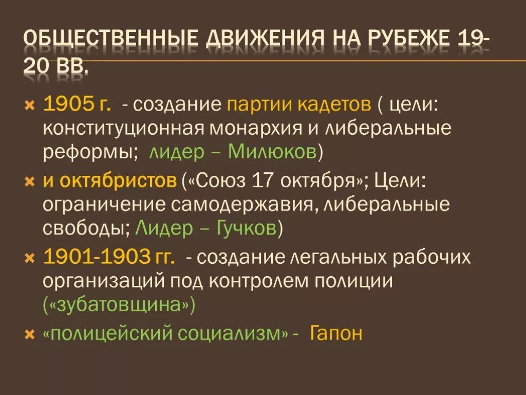 Общественное движение партия россии. Партия кадетов 1905-1917. Цели кадетов 1905. Лидер партии кадетов 1905. Цели партии кадетов 1905.