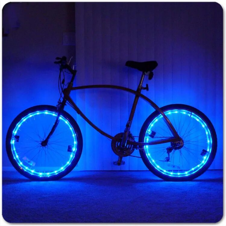 Light bikes. Диодная лента a106 на велосипед. подсветка для велосипедных колес wheel light spoke light, 20 led. неоновая подсветка на велосипед. велосипед с неоновой подсветкой.