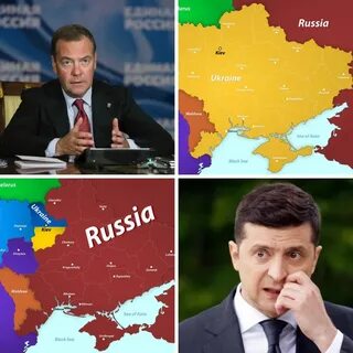 Карта украины показанная медведевым
