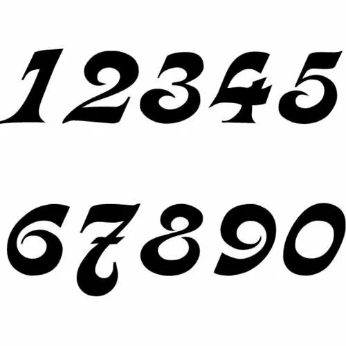 12 шрифт на а4. Шрифты цифр. Красивые цифры шрифт. Красивые цифры трафарет. Красивое написание цифр.