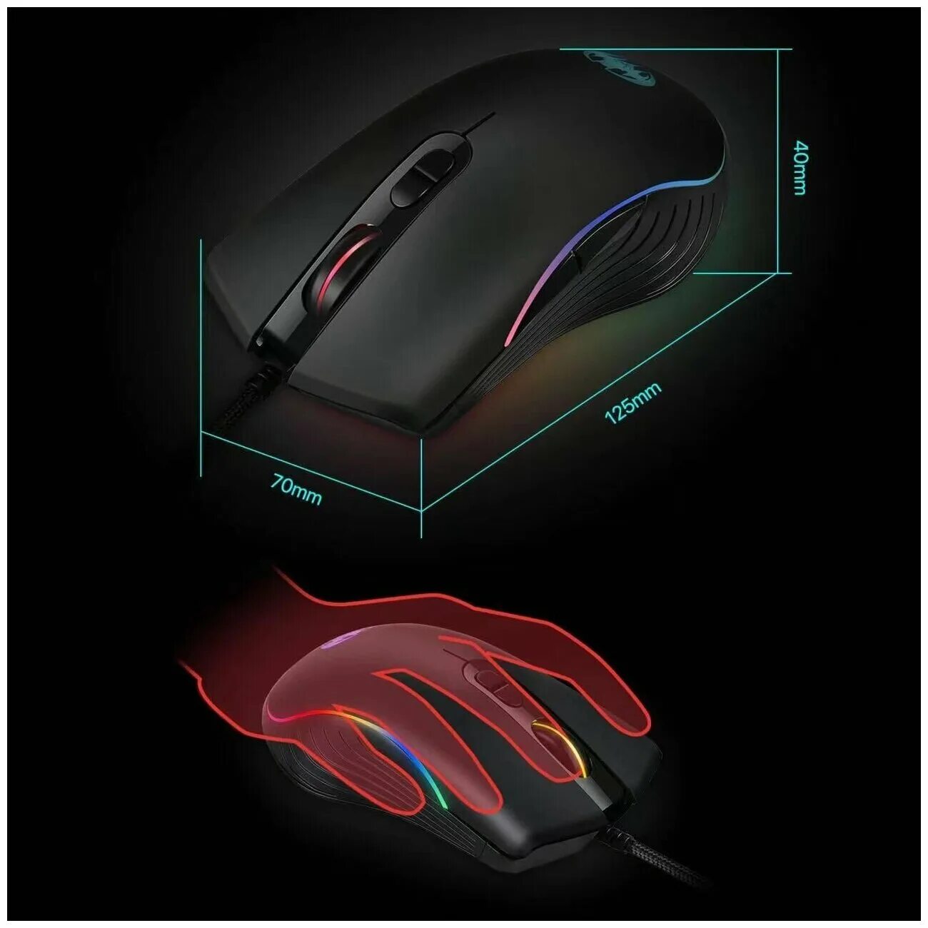 Ajazz aj337. игровая мышь с rgb подсветкой. мышь reddragon lonewolf 2. мышь с ргб подсветкой. игровая мышка hiper gmuse 3000 вкфлфк.