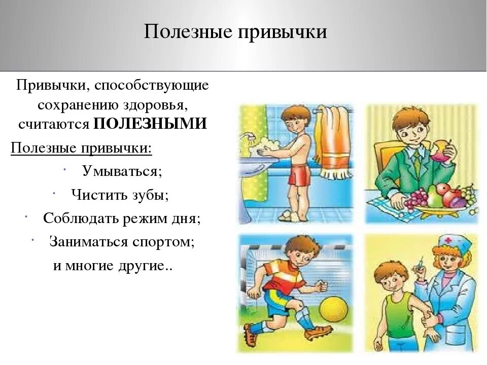 Привычки картинки. Полезные привычки. Полезные привычки для детей. Вредные и полезные привычки для детей. Презентация на тему полезные привычки.