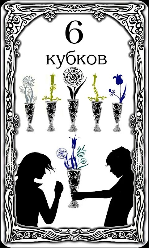 Шестерка кубков любовь. 6 Кубков. 6 Кубков Таро совет в отношениях. 6 Кубков Таро чувства. 6 Кубков Таро чб.