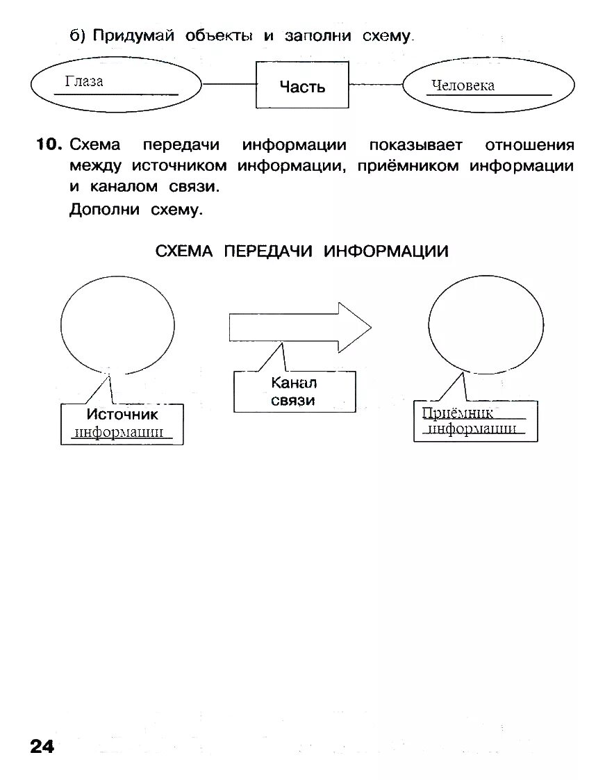 ГДЗ по Информатике 3 класс страница 24 рабочая тетрадь часть 2 Матвеева, Челак