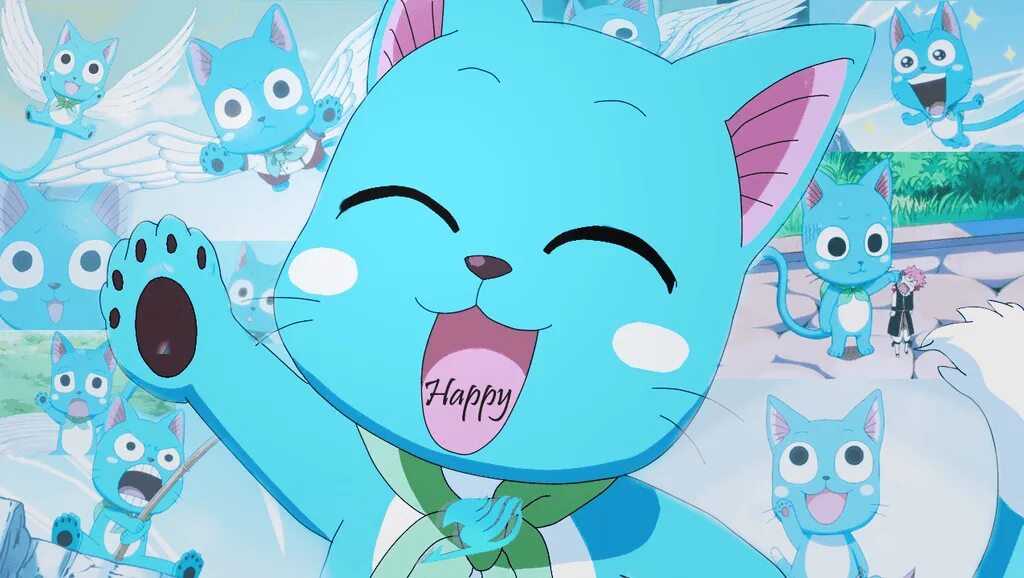 Хэппи ап. Fairy tail хэппи. happy хвост феи. хэппи фейри тейл арт. рождение хэппи хвост феи.