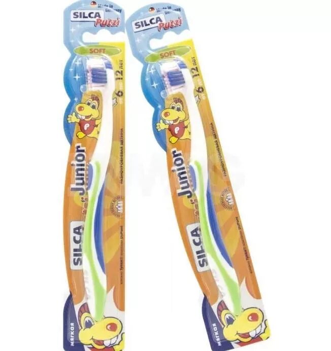 Зубная щетка junior. Зубная щетка silca putzi junior 6-12 лет. зубная щетка silca putzi baby 1-6 лет. silcamed детская зубная щетка мягкая. silcamed - зубная щетка детская putzi junior, мягкая от 6 до 12 лет.