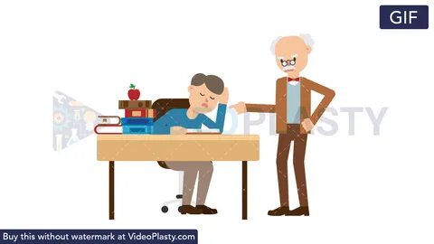 An older professor with gray hair, wearing a brown suit is scolding a stude...