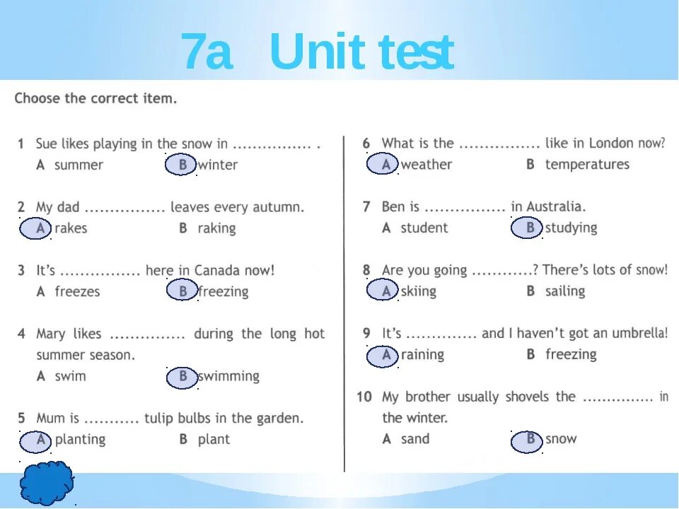 Choose and write the correct item. Тест по англ яз like and likes. To Rain to Snow упражнения. Как по английски choose. Read and circle 2 класс.