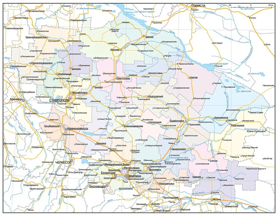 Карта ставрополь купить. Карта Ставропольского края. Ставропольский край карта с городами и станицами. Карта дорог Ставропольского края подробная. Карта Ставропольского края с районами и дорогами.