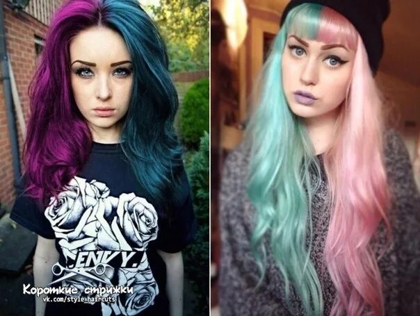 Покраска волос как будет выглядеть Glow-in-the-dark hair Yes, it's a real thing Neon hair, Carmel hair color, Hair