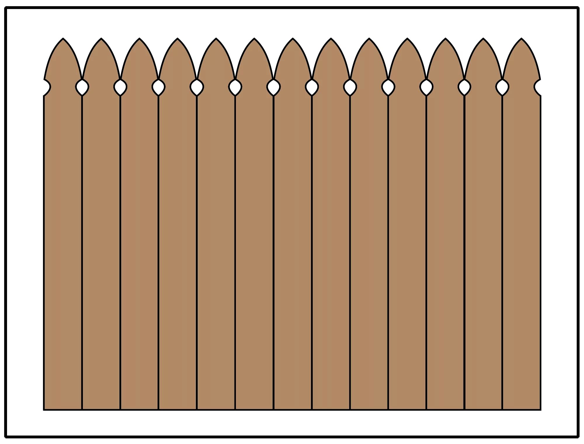 Забор шаблон для вырезания Fence Clipart (802x623) Png Clipart Download