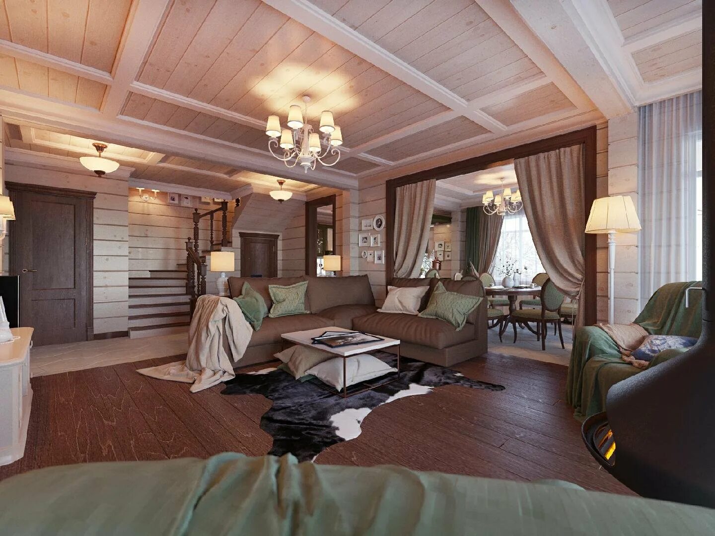 Дом из клееного бруса в стиле прованс. Вагонка в интерьере детской. Интерьер детской в деревянном доме. Крашеные деревянные стены в интерьере. Красим дом внутри.