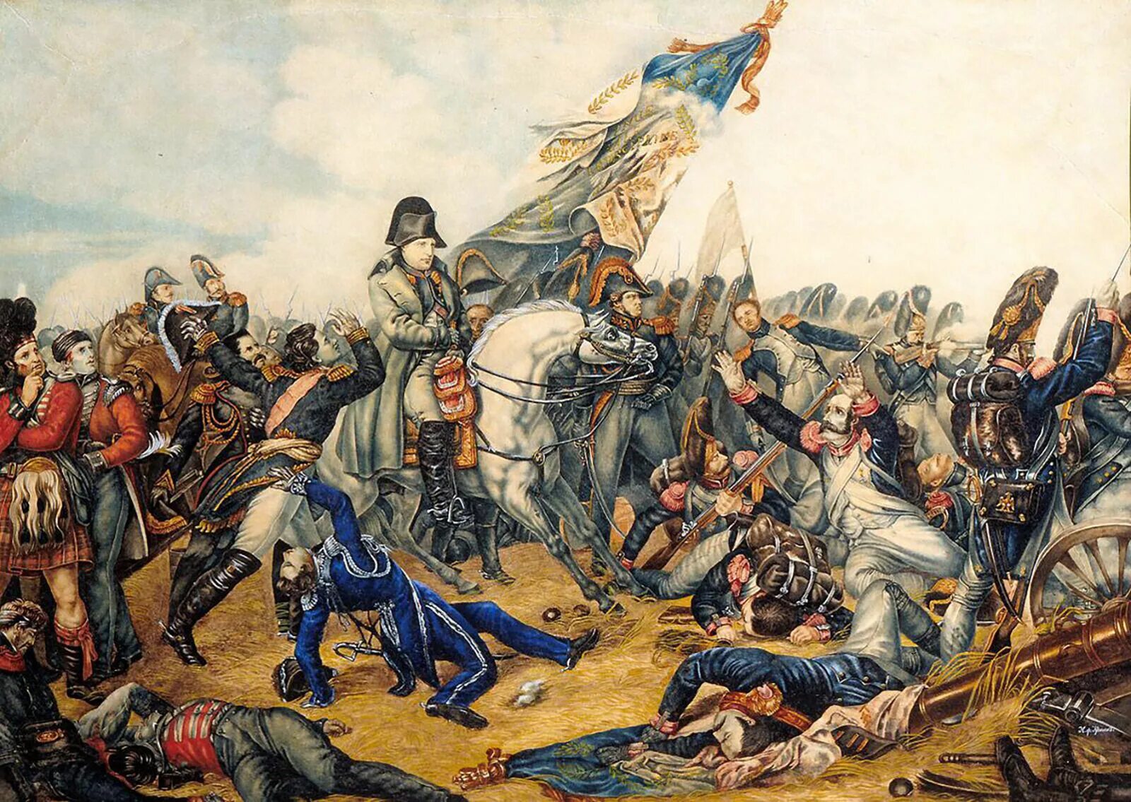 Шотландские солдаты ватерлоо. Битва под ватерлоо. Гвардия при ватерлоо. Наполеон ватерлоо 1815г. Битва при ватерлоо наполеон.