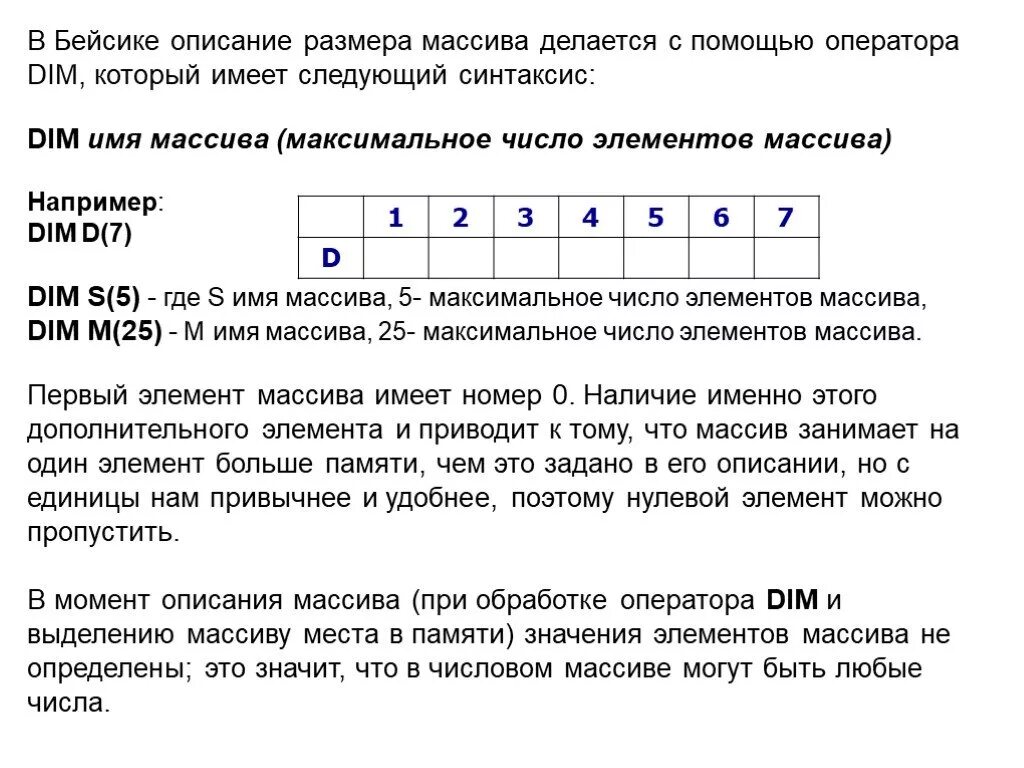 Одномерные массивы vba. Массив в бейсике. массивы basic это. массивы в qbasic. оператор массива basic.
