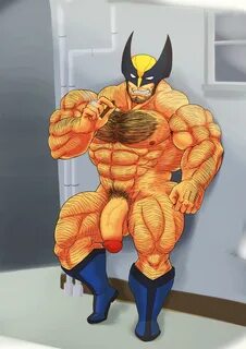 (x-men), marvel, marvel comics, x-men, balls, bara, big balls, big penis, c...