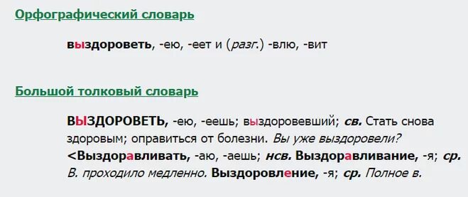 Слово выздоровела или выздоровила