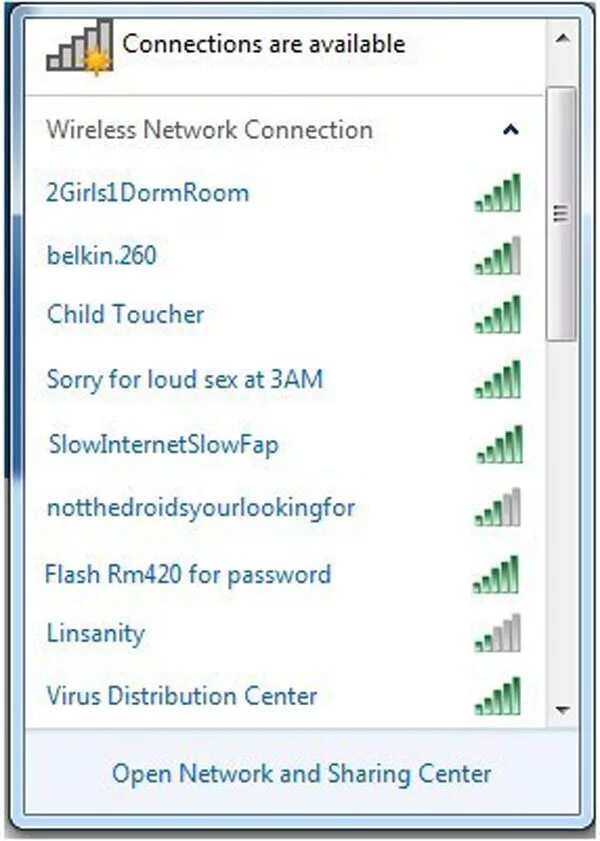 Wireless name