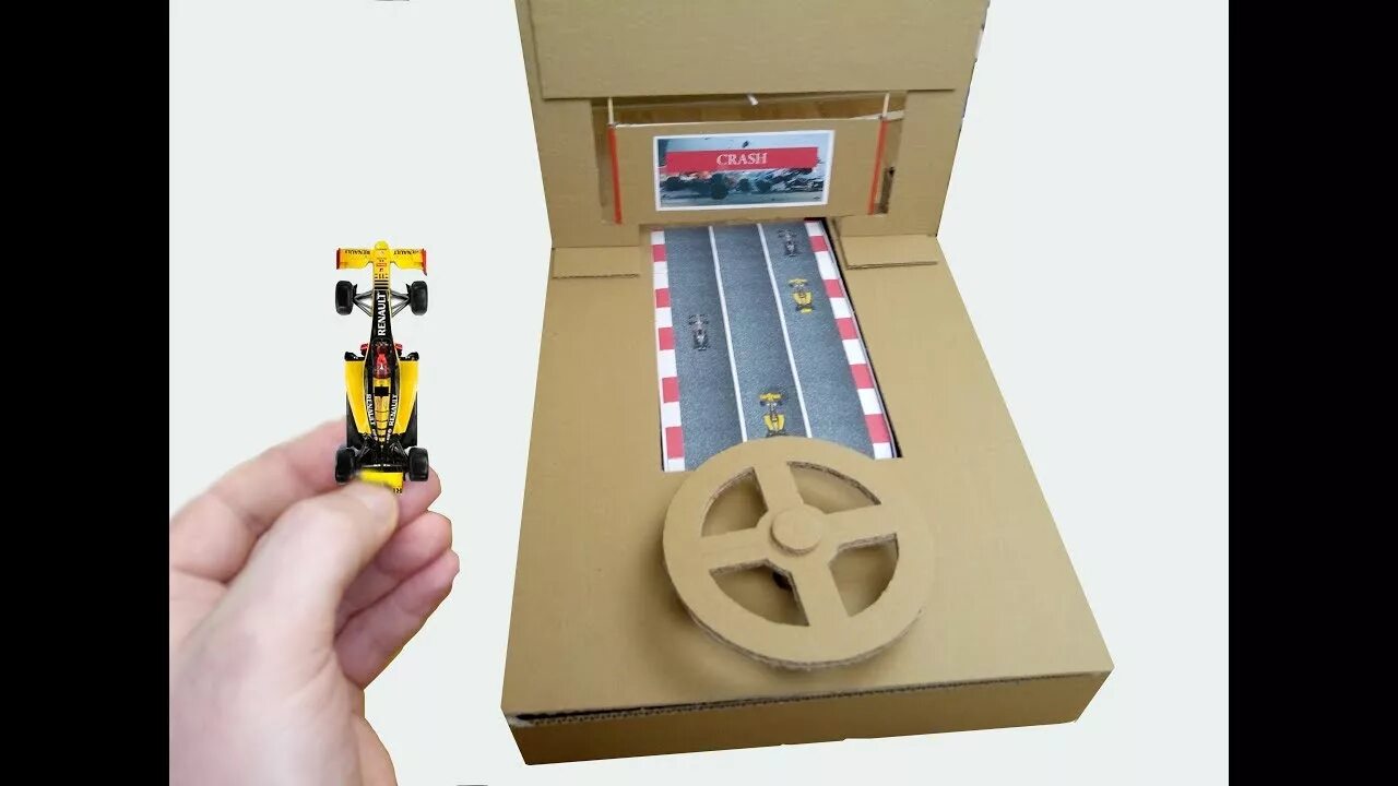 How to make car. Гонки из картона. Игры из картона гонки. Машинка из картона гоночная. Игровой автомат из картона.