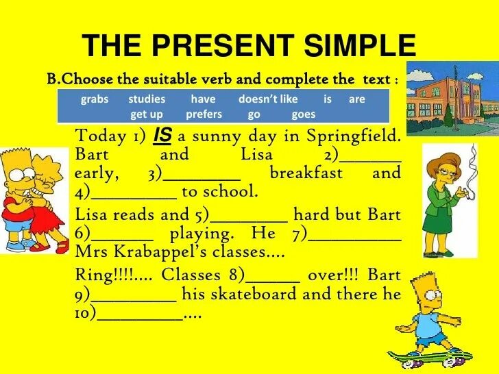 In the afternoon present simple. Презент Симпл. Текст в present simple. Задания на present simple for Kids. Present simple для начинающих задания.