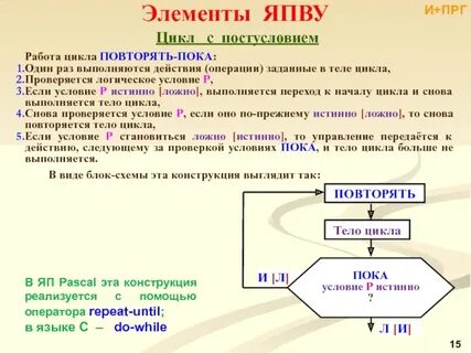 Цикл пока не выполнится условие