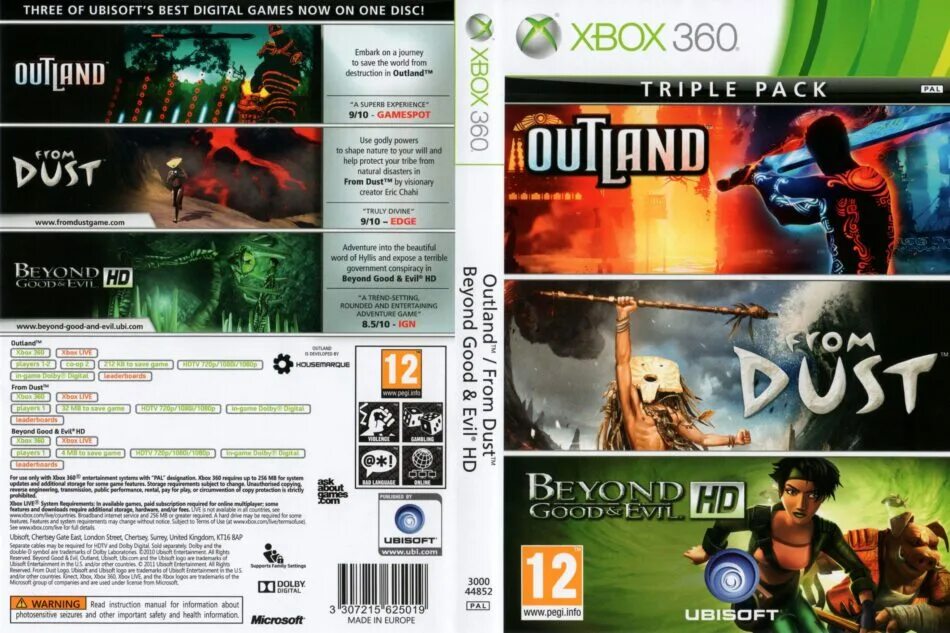 From Dust Xbox 360 обложка. Outland Xbox 360. Beyond good and Evil Xbox 360 обложка. Beyond good and Evil Xbox.