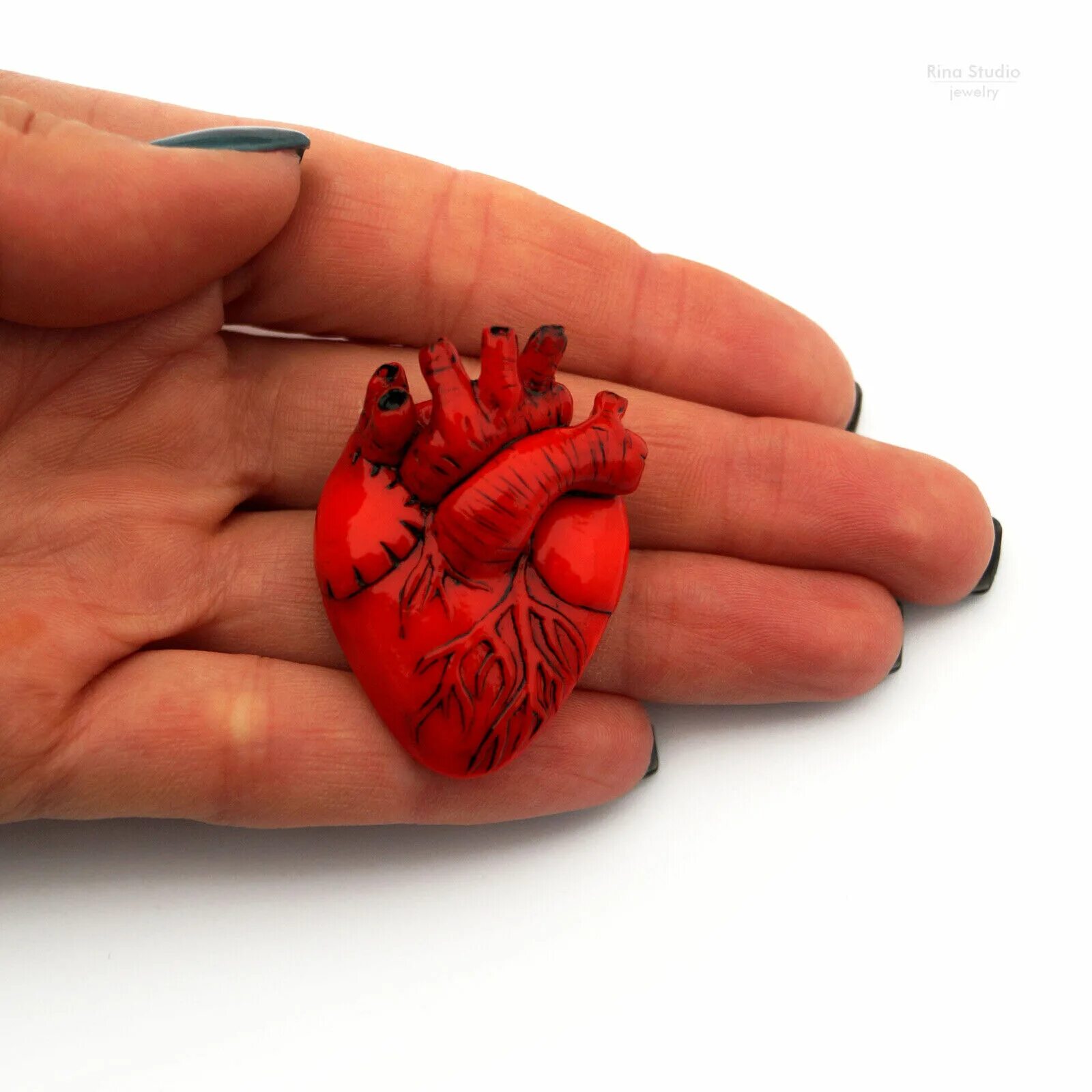 Сердце пальцами рук выглядит как анатомическое сердце Human Heart in Hand of Misery, Obscurity, Depression. Misery Loves Company Stock