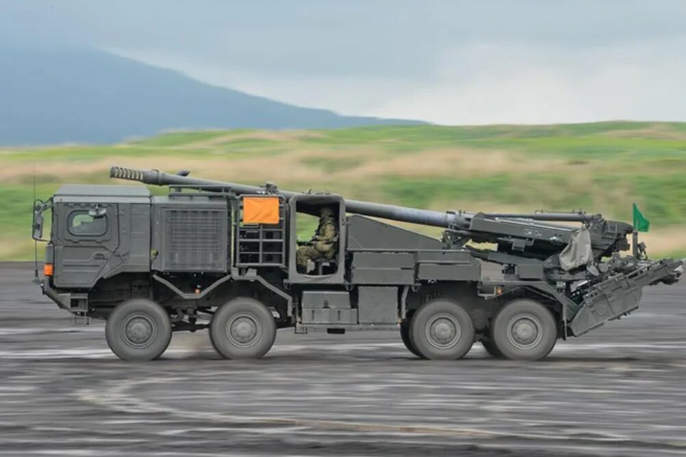 Тип 19 25. Type 19 155 mm wheeled self-propelled howitzer. тип 19 155-мм колесная самоходная гаубиц. сау type 19. японская сау type 19.