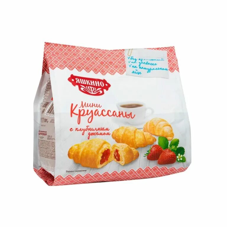 Мини круассаны яшкино. Мини-круассаны яшкино 180г с клубничным джемом. мини круассаны яшкино 180г. «яшкино», мини-круассаны со сливочным кремом, 180 г.