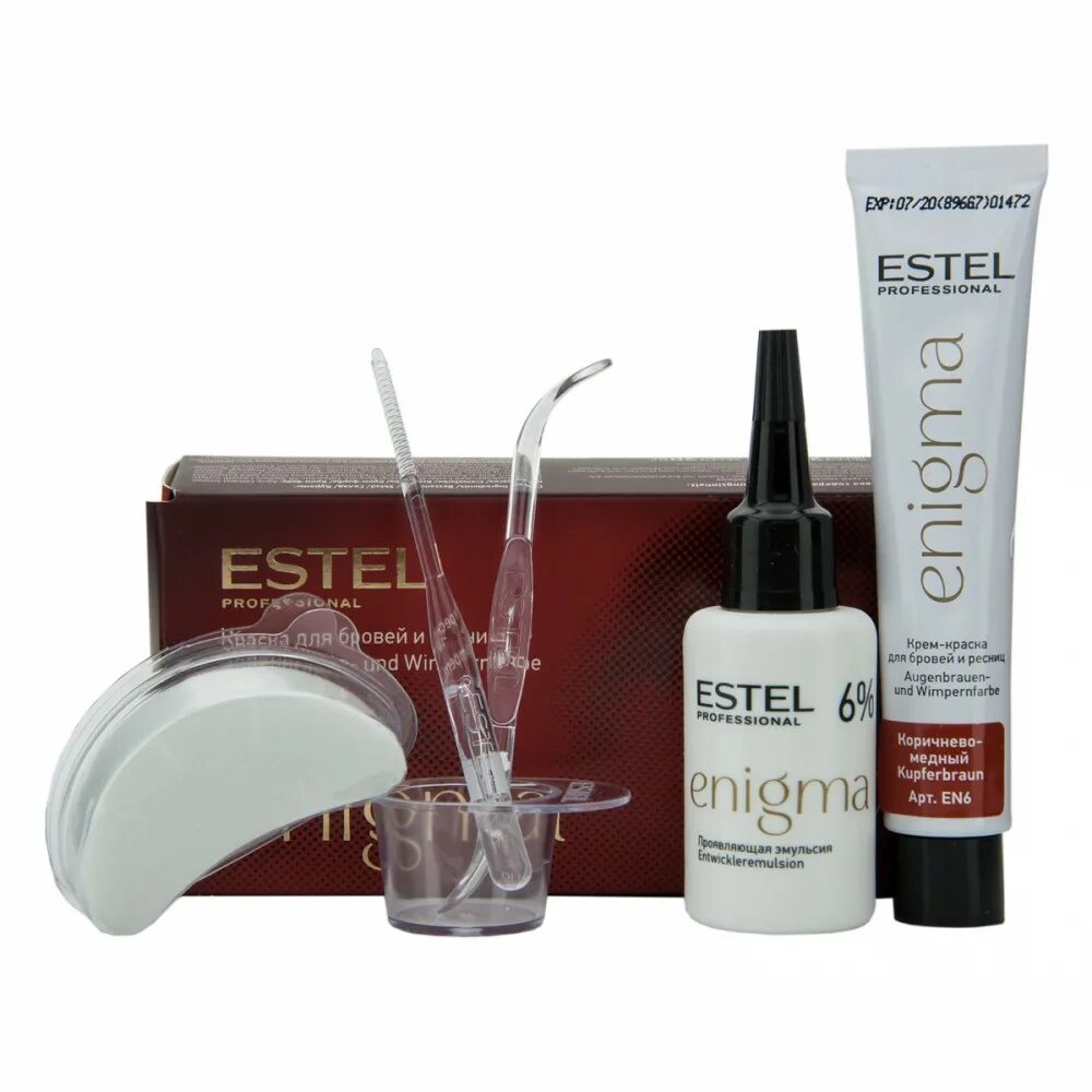 Краска для ресниц enigma. Estel enigma краска. краска для бровей estel enigma коричнево-медный 2х20 мл. краска для бровей и ресниц enigma (черный,графит,коричневый) 20/20мл 340. estel enigma тон графит набор.