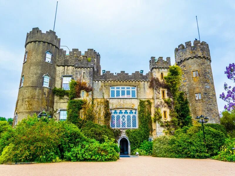Malahide castle is northeast of dublin