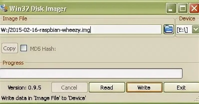 Win32 disk imager