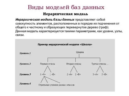 Иерархическая структура данных пример