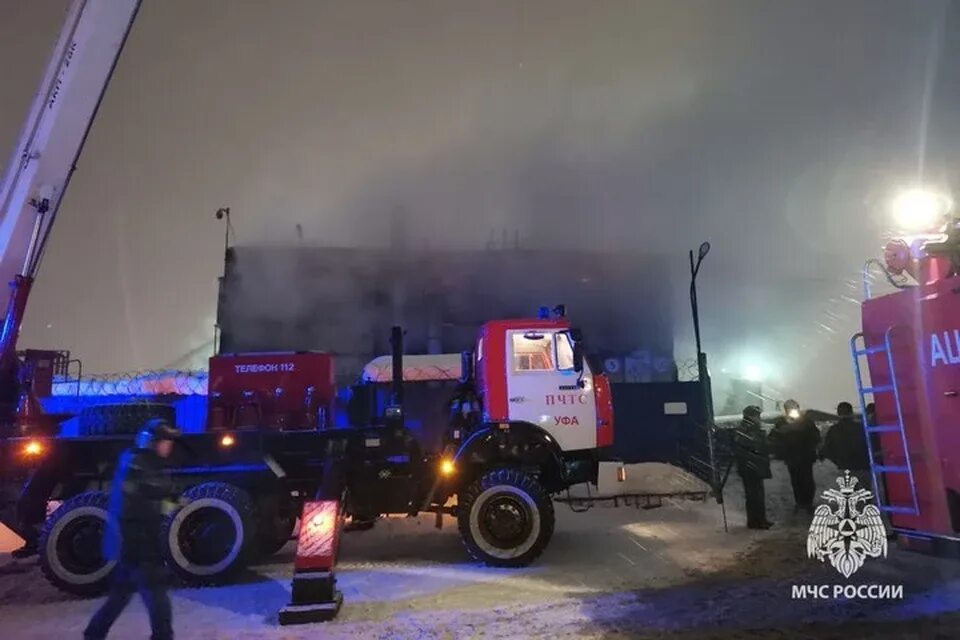 Возгорание на заводе в башкирии