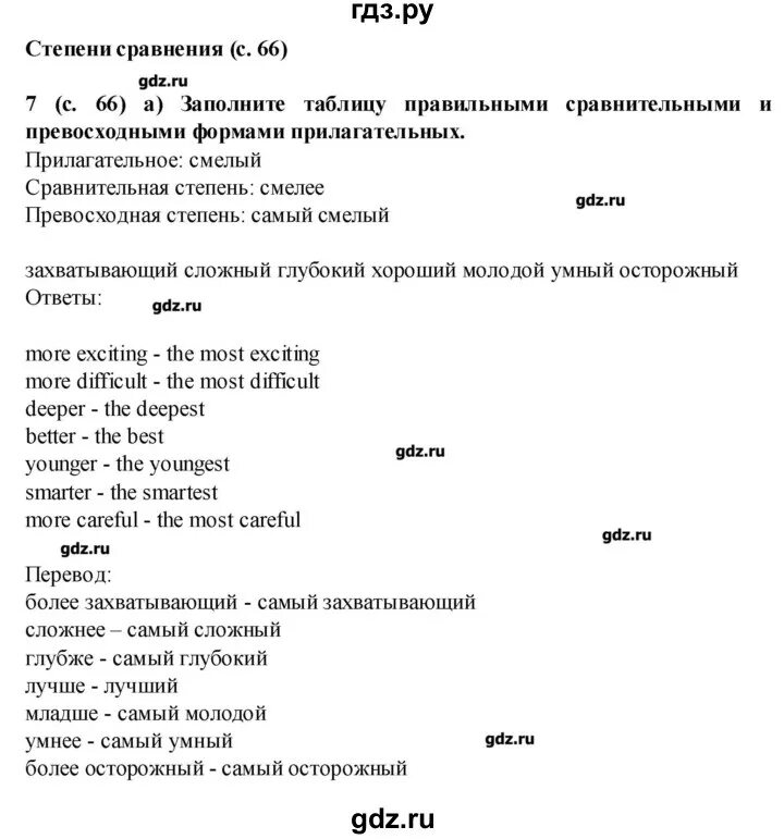 Баранова английский 9 класс ответы. Гдз по английскому языку 7 класс Старлайт стр 66. Гдз по английскому 7 класс Баранова. Гдз по английскому языку 7 класс Баранов. GDZ English 7 класс Starlit.