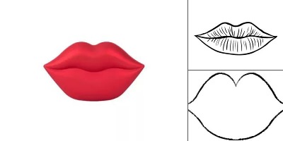 шаблон губы для вырезания