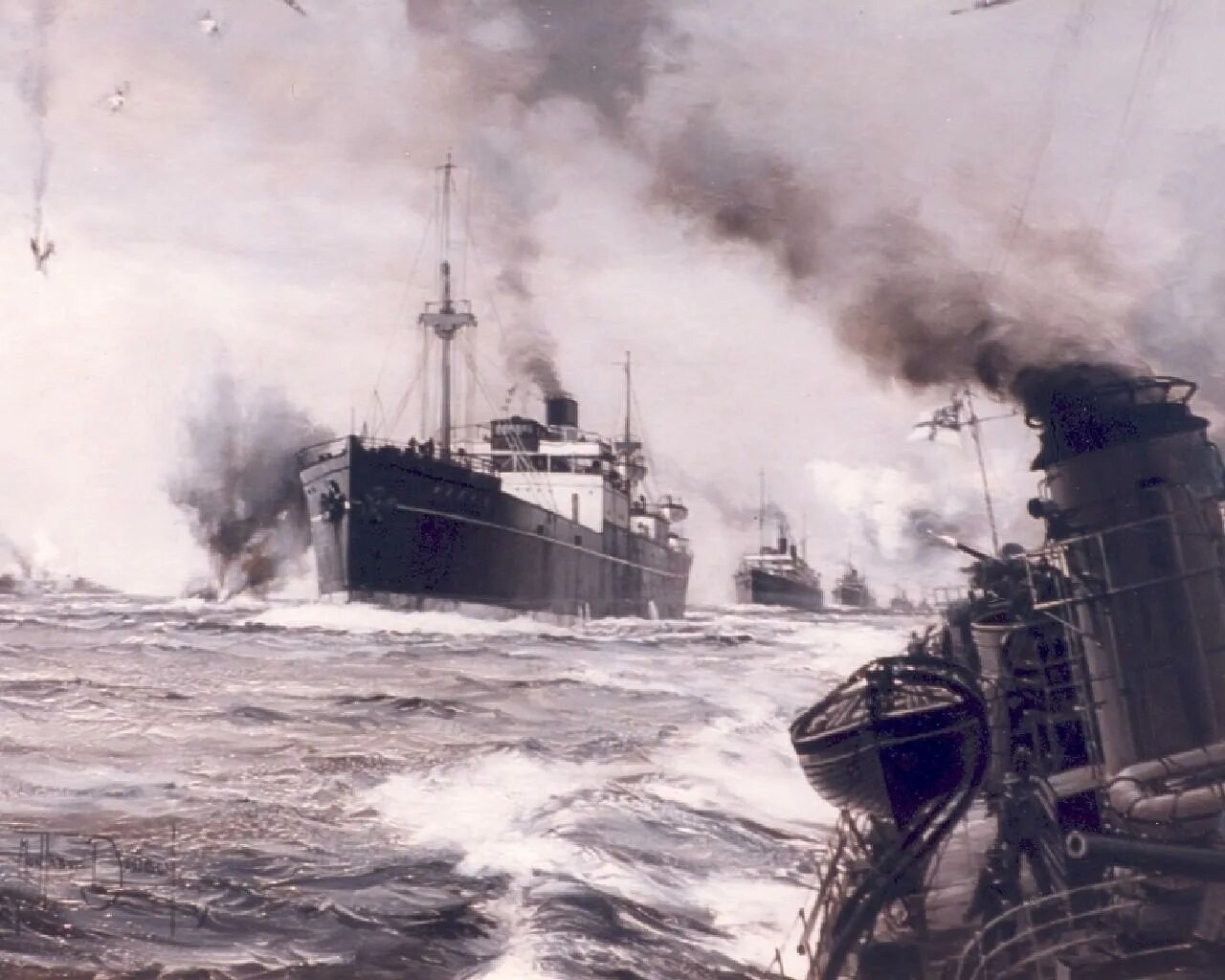 Когда выйдет корабль 3. Морские конвои 1941-1945. Художник-маринист Montague Dawson (1895–1973) ". Конвои второй мировой войны. Морской конвой PQ-17.