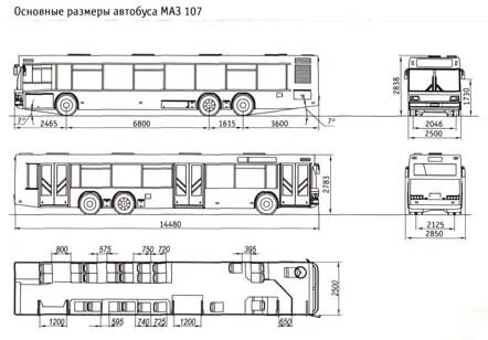 Техническая характеристика автобуса маз