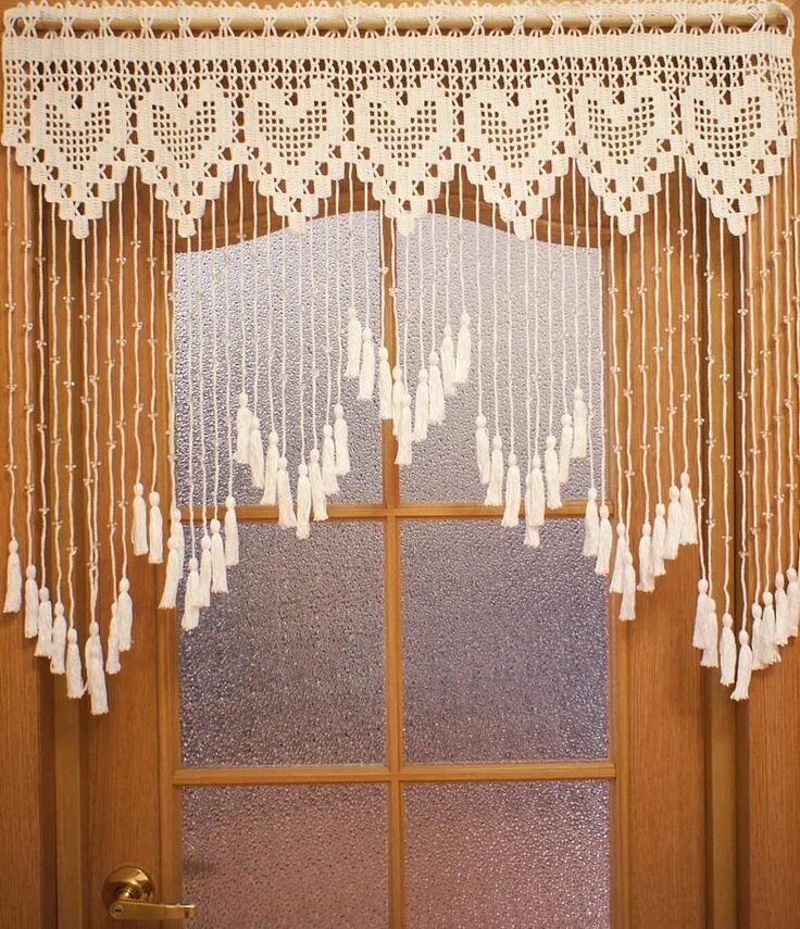 30 Pretty Crochet Window Curtain Ideas for Your Interior Design - Matchness.com 