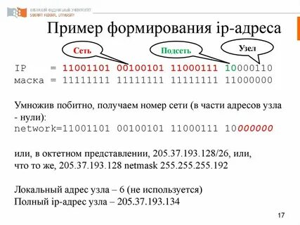 Сетевой адрес значение