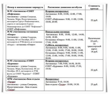 Расписание автобусов 15 нижневартовск
