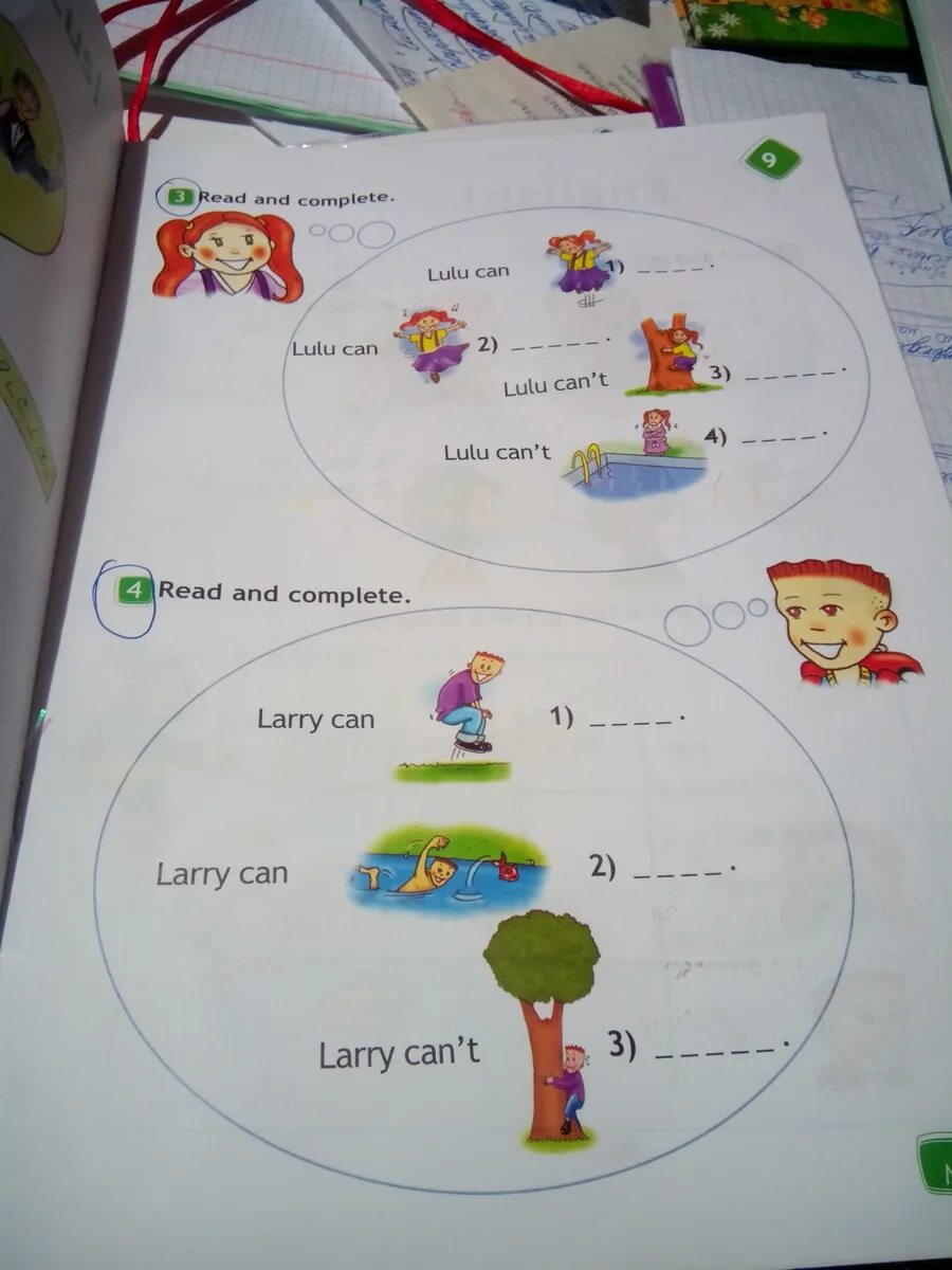 Complete перевод на русский. Read and complete. Read and complete ответы. Read and complete 2 класс ответы. Larry can.