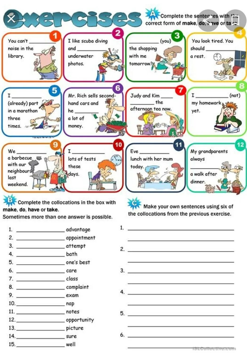 Complete the sentences using do make. Make or do упражнения. Do make have take exercises. Make do задания. Do make упражнения.