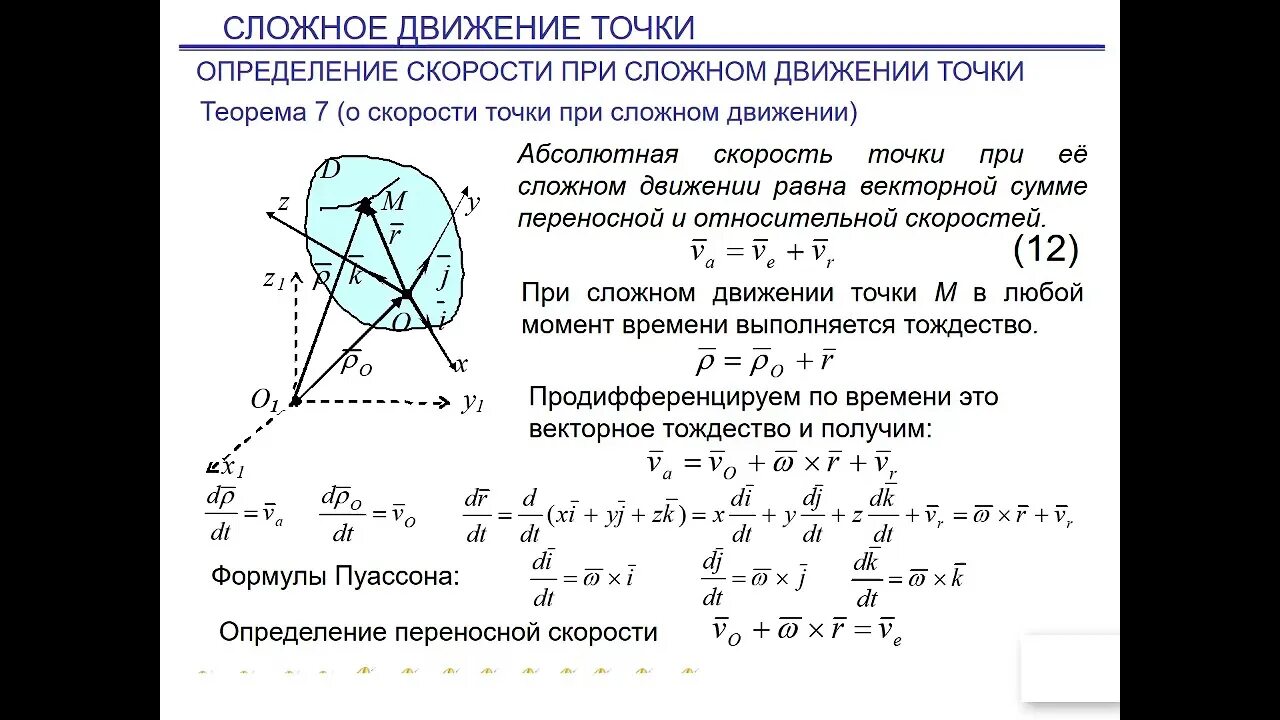 Сферическое движение теоретическая механика. Сложение вращений твердого тела вокруг пересекающихся осей. Плоское движение термех. Ускорения точек тела при плоском движении. Теорема о проекциях скоростей двух точек тела.